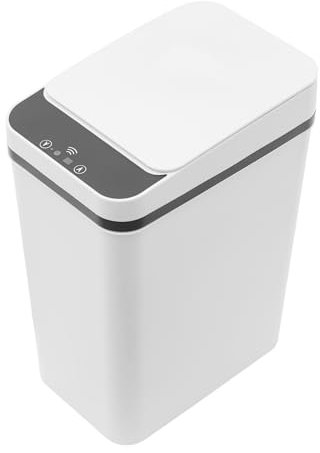 HPDTZ Cubo de basura automático inteligente con sensor de movimiento para cocina y oficina, capacidad de 12 L (blanco)
