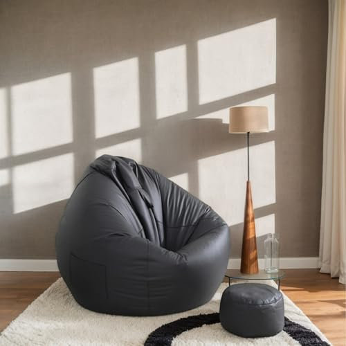 HORLSKI Sitzsackbezug Birnenförmig Wasserbeständig Ohne Füllung Für Innenbereich Und Außenbereich Polyester Geeignet Für Garten Wohnzimmer,J,120 * 140cm