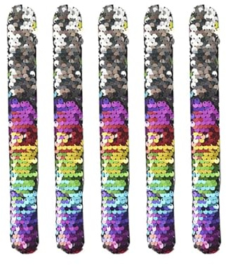 Alasum 5 Bracelets Paillettes Enfant Anneau De Clap Et Bracelet Déguisement Pour Fille Accessoire De Fête D’Anniversaire Port Confortable Pour Spectacle Et Jeu De Rôle