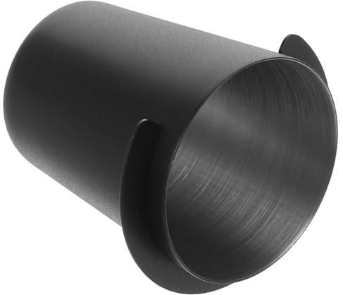 SMASOLO Tasse de poudre de café gobelet doseur de haricots outils à expresso tasses à expresso tasse à mesurer à l'espresso pièces de rechange pour machine à expresso Acier inoxydable Noir