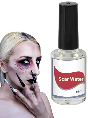 Rigido Collodio Scarring Liquid - 15 ml Fal Effetti speciali liquido cicatrizzido con pennello per festa in costume, prestazioni teatrali e trucco del carnevale