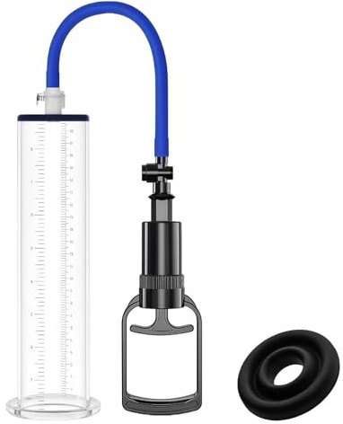 Pompa a vuoto for l'ingrandimento del pene, pompa manuale for pene disfunzione erettile e miglioramento delle prestazioni, cilindro da 23 x 6,3 cm con manicotto in silicone dispositivo