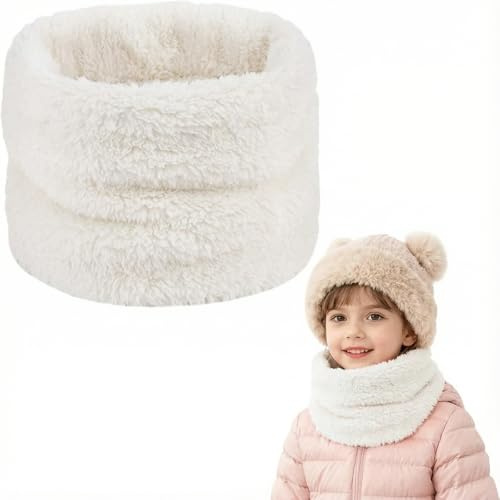 flintronic Bufanda Bebé Niños y Niñas, Braga Cuello Niño, Multipropósito Cálido Pañuelo Cuello Niño, Bufandas para Niños a Prueba de Viento, Invierno Otoño Calentador De Cuello Pañuelos, Blanco