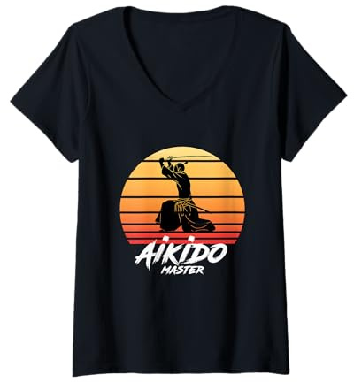 Women's Aikido Master - Akikido Aikido Fighter Aikido Suit Aikido V-Neck T-Shirt