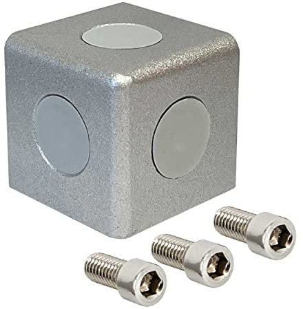 10x Würfelverbinder 3D 4040 Nut 8 Eckverbinder 3-Weg Aluminium Profil Verbinder mit Schrauben Aluprofil Zubehör