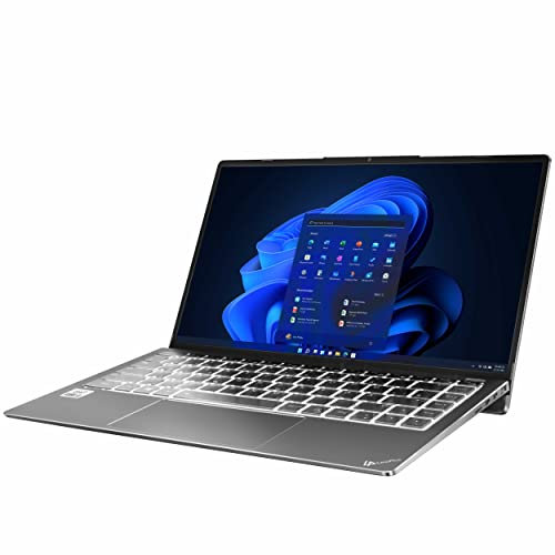 LincPlus P5 14 Zoll Laptop Linux Notebook 8GB RAM + 256GB SSD Netbook QWERTZ Tastatur mit Backlit 1080P Full HD Ultrabook Aluminium Dünn PC