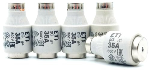 5 x Schmelzsicherung 35A DIII E33 Sicherungseinsatz Niederspannungssicherung