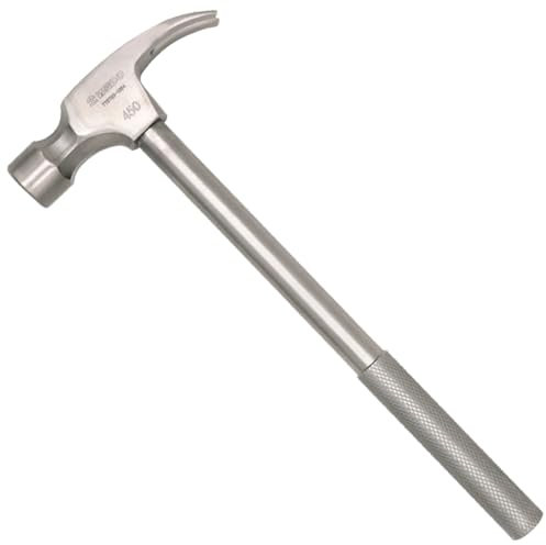 WEDO Martillo de titanio de 3/4 libras, antimagnético, ligero, no magnético, a prueba de óxido, forjado único, resistente a la corrosión, duradero