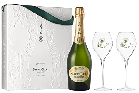 Perrier-Jouët Grand Brut Champagne, 75 cl with 2 flutes