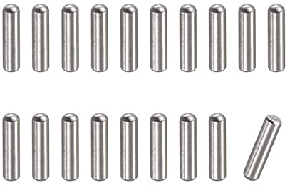 sourcing map 20 st. 1,5 x 6 mm passstift 304 rostfritt stål runt huvud platt fästelement