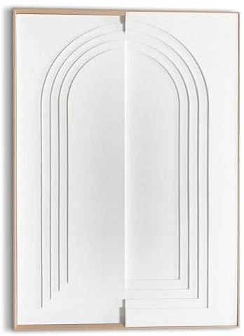 REINDERS Relief Wandbild, Frames, Wohnzimmer, Poster, Wanddeko, Room Decor, MDF,Pflaster, Weiß, 70x50cm