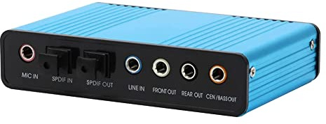 Flisdtry ljudkort, 6 kanals externt ljudkort USB 2.0 extern 7.1 5.1 surroundljud optisk S/PDIF ljudkortsadapter