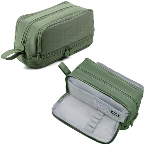 TZEKING Astuccio Portamatite,Astucci Matite di Grande con 4 Scomparti,Astuccio Grande per Bambini,Astucci con Manico,Astuccio Portamatite Studenti,Stazionario Borsa dei Trucchi,Organizzatore Scrivania