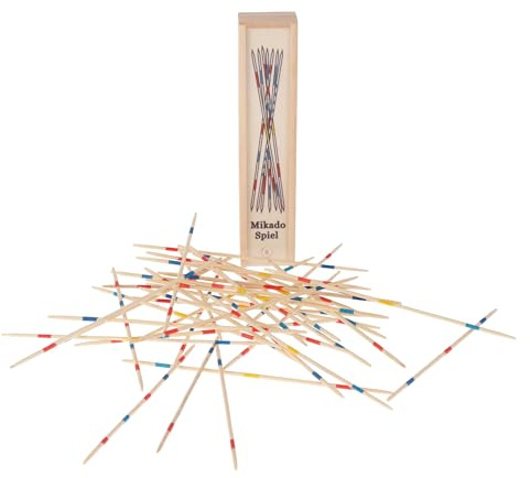 WELL HOME MOBILIARIO & DECORACIÓN Gioco Mikado Classico con 41 Bastoncini di Bambù in Scatola di Legno