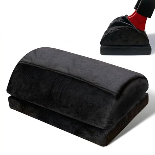 Björn&Schiller Repose-pieds ergonomique sous bureau réglable en hauteur avec poche intégrée coussin orthopédique idéal pour bureau et télétravail
