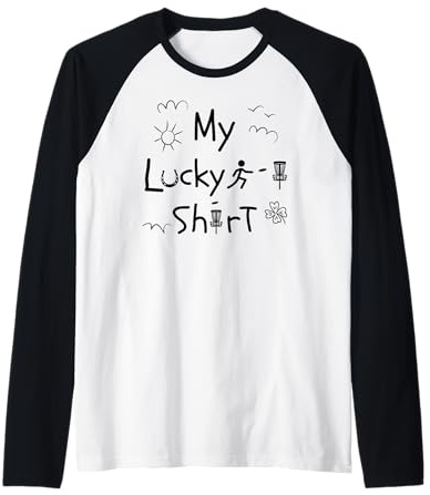 Disc-Golf-Player Disc-Golfing Game Funny Disc-Golf Maglia con Maniche Raglan