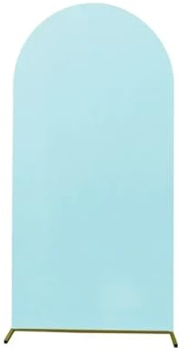 Bröllopsbågsöverdrag bakgrundsduk med båge för bröllopsdekoration, mycket elastisk, för födelsedagsfester, ceremonier och banketter (ljusblå, 200 x 100 cm)