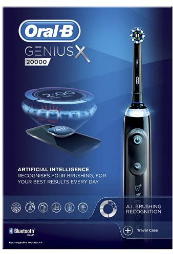 Oral-B Genius X Zahnbürste, batteriebetrieben, Schwarz
