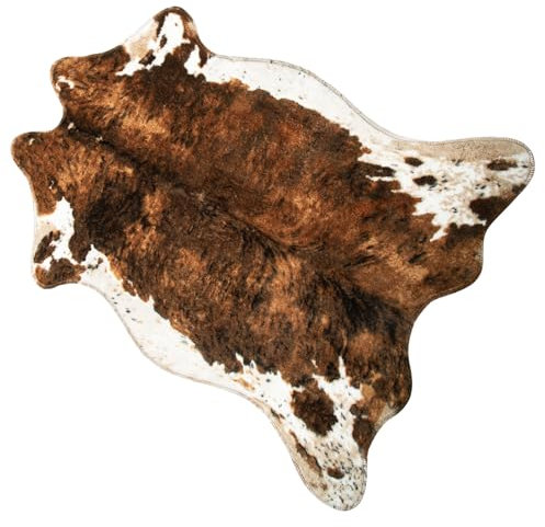 MACEVIA Faux Cowhide Rug Cute Cow Print Rugs Animal Area Carpet Western Decor for Bedroom Non-Slip 43.3 L x 29.5 W(3.6ft x 2.4ft)