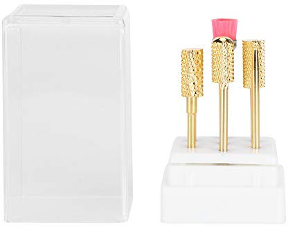 Juego de 6 brocas para uñas con cepillo para polvo, limas de cerámica de carburo de tungsteno eléctricas, herramientas de pulido de cutículas para limar uñas acrílicas, quitar gel, manicura, pedicura