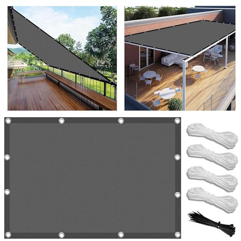 Toldo Vela de Sombra 2x3m Rectangular Impermeable Toldos Exterior Terraza Protección Rayos UV Resistente al Desgarro para Terraza Balcon Patio Exteriores Jardín con Ojales y Cuerdas de Fijación