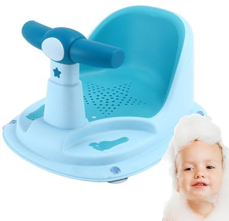 Baby-Sitzbadesitz, Babysitz für die Badewanne | Baby-Badewannenstuhl mit verstellbarer Rückenlehne - Babybadesitz, Babypartystuhl mit starkem Saugnapf für Babys ab 6 Monaten