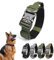 Ledeak Taktisches Hundehalsband mit Griff, Verstellbares Anti Zieh Breites Hunde Halsband Gepolstert, Dog Collar mit Metallschnalle erziehungshalsband für Hunde (Armeegrün, M)