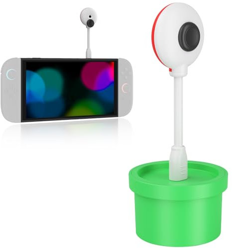 Shiptree Switch 2 Camera, forma de planta, Piug and Play, 720p video chat con control deslizante de privacidad, modo TV/escritorio, accesorios de cámara para Nintendo Switch 2 (2025)