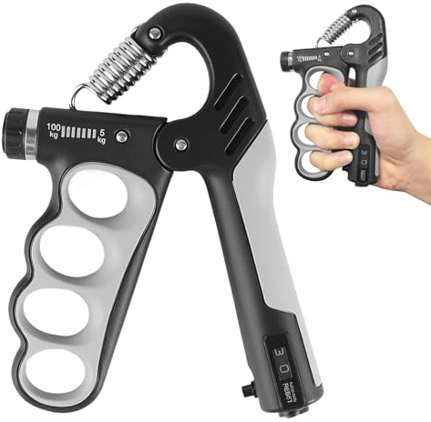 Xolear Handgriff Trainer, 5–100 kg Unterarm Trainingsgerät, Griffkraft Trainer mit Integriertem Zähler, Geeignet für Sportler und zur Handregeneration Sowie für das Training von Hand und Unterarm