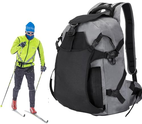 Ceprznvey Skidryggsäck män, 30 L campingryggsäck, skidutrustningsväska | för hjälm skyddsutrustning kläder skidåkare snowboardåkare resenärer resort besökare utomhusguider gym camping vandring cykling
