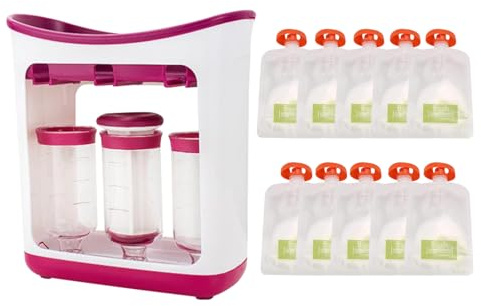 Squeeze Station Fabricant De Jus À Base,Station À Presser Pour Bébé,Jus De Fruits Frais Pour Bébé Fait Maison Avec Sacs De Rangement