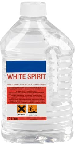 KasaBona White Spirit Multi-Purpose Paint Thinner Paint Solvent for Stripping Paint & Cleaning Paint Brushes Stain Remover Oil Based Paint Cleaner (2L)