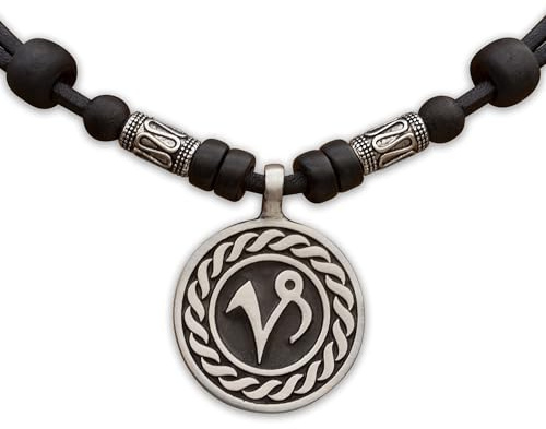 HANA LIMA 1 von 12 Sternzeichen Tierkreiszeichen an verstellbarer Lederkette mit Edelstahlperlen Horoskop Horoscope Halskette Surferkette J - STEINBOCK (Capricorn) / 22. Dezember - 20. Januar