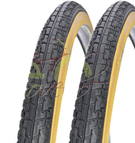 Lot de 2 pneus Deestone 700 x 35 C (37-622) Noir pour vélo de ville, randonnée, vélo routier