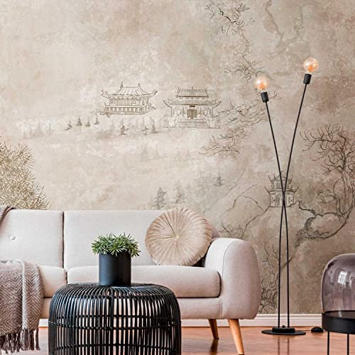 TADESSI Papier peint photo non tissé - Impression numérique vintage - Beige - Rouleau Tapisserie 3,71 x 2,80 m - Pour le salon, le couloir, le bureau, la cuisine, les espaces de vie