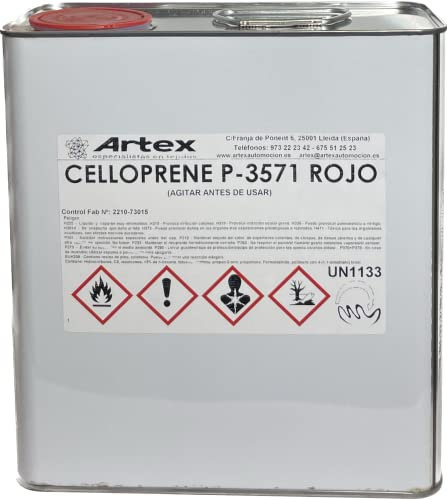 Pegamento resistente alta temperatura para tapicería y TECHO COCHE. Lata de 5L. Cola de contacto resistente para aplicar con Pistola de cola, Super Adhesivo y Extra Fuerte.