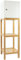 osoltus Badregal Badezimmer Regal Bambus weiß 33x33x114 cm