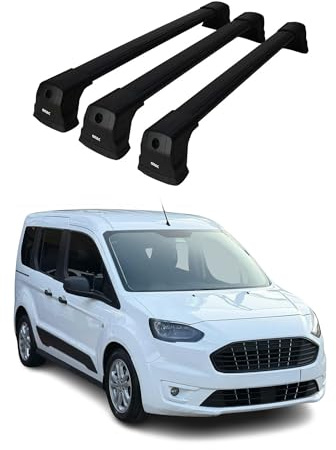 OMAC Barres de Toit compatibles avec VW Caddy Maxi IV 2020-2026 – 2 Barres – Antivol Inclus – Aluminium Noir