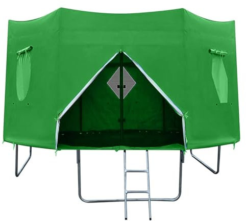 Trampolin Outdoor Zelt 183 cm/244cm/306 cm/366cm/427 cm, Trampolin-Sonnenschutz Dach, Trampolin Zelt für runde Trampoline mit 6 geraden Stangen, Wasserdicht Anti-UV Trampolin Zelt Abdeckung, 6FT