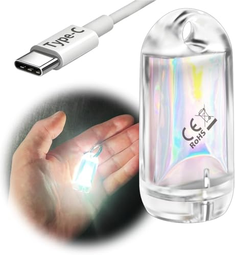 SROOS Small Taschenlampe USB Aufladbar LED MINI Camping Tragbar IPX7 EDC-Schlüsselanhänger maglite Wasserdicht Outdoor, Wandern,Notfäll (1pc White)