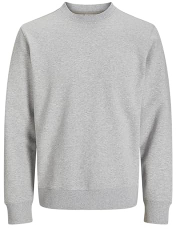 JACK & JONES Jprcclogan Sweat à col Rond Noos, Gris Clair chiné, L