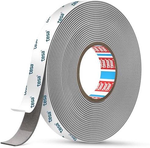 Emitever 68211 Heavy Duty Strong Double Sided Tape - 15mm x 8.2m - Low Temperature Operation, Waterproof Acrylic Foam 1.1mm Thick, For Automotive, Panel Mounting, Decoration,Grey