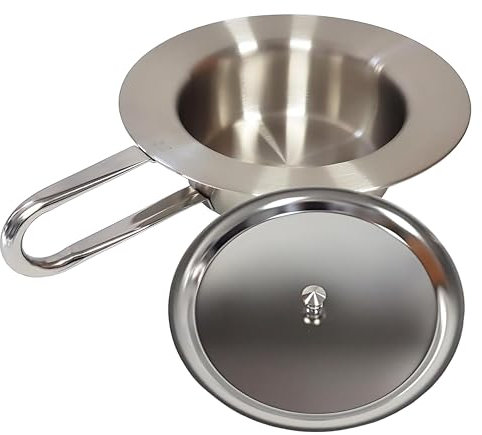 HaseMed Steckbecken mit Deckel – Edelstahl, 31 cm, 1 Stück – Hygienisches Pflegebett-Zubehör für Klinik & Zuhause – Wiederverwendbar, rostfrei & leicht zu reinigen – Bettpfanne für Erwachsene