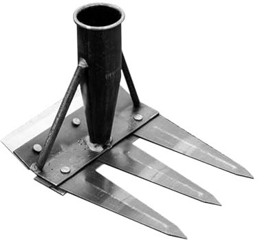 Rateau de Désherbage, Rateau Jardin, Outillage de Jardin, Râteau de Désherbage de Jardins en Acier Au Carbone, Outil Manuel des Mauvaises Herbes Remover, Griffe de Jardins, 3 Dents