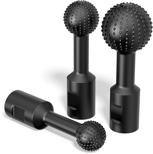 BURMONG Set di 3 Frese Sferiche in Carburo - Per Sgrossatura, Intaglio, Scanalatura e Lucidatura Legno, Filetatura M14 per Smerigliatrici Angolari 115/125 mm