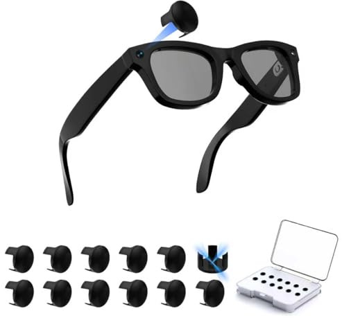 TECBUDD LED Light Cover Blocker Compatible with RayBan Meta Wayfarer/Skyler/Headliner & Oakley Meta HSTN Smart Glasses Accessories, 2026 NEW Camera Cover for Reduced False Alerts 12-Pack(12 PCS)