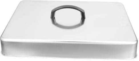 Beatifufu Coperchio per Barbecue in Acciaio Inox Rettangolare Chiusura Ermetica e Facile da Pulire, Accessorio per Cucina e Grigliate Indoor Design Elegante