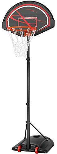 Yaheetech Basketballständer Baketballkorb mit Ständer Einstellbar Basketballanlage mit Wasser oder Sand befüllbar Tragbar Backboard Ständer für Outdoor Schwaz