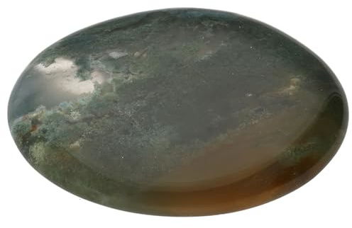 Piedra preciosa de ágata musgosa de 3-5 cm + tarjeta de piedras preciosas, piedra de masaje, piedra de bolsillo Lebensquelle Plus
