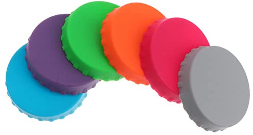 Angoily Silikon- Soda- Dose- Deckel 6- Pack- Soda- Dose Cover Getränkedose Abdecken Bierdose Deckel Wiederverwendbares Dose Topper Dose Sparer Dose Kappen Dose Stopper Dosenmarke Passt